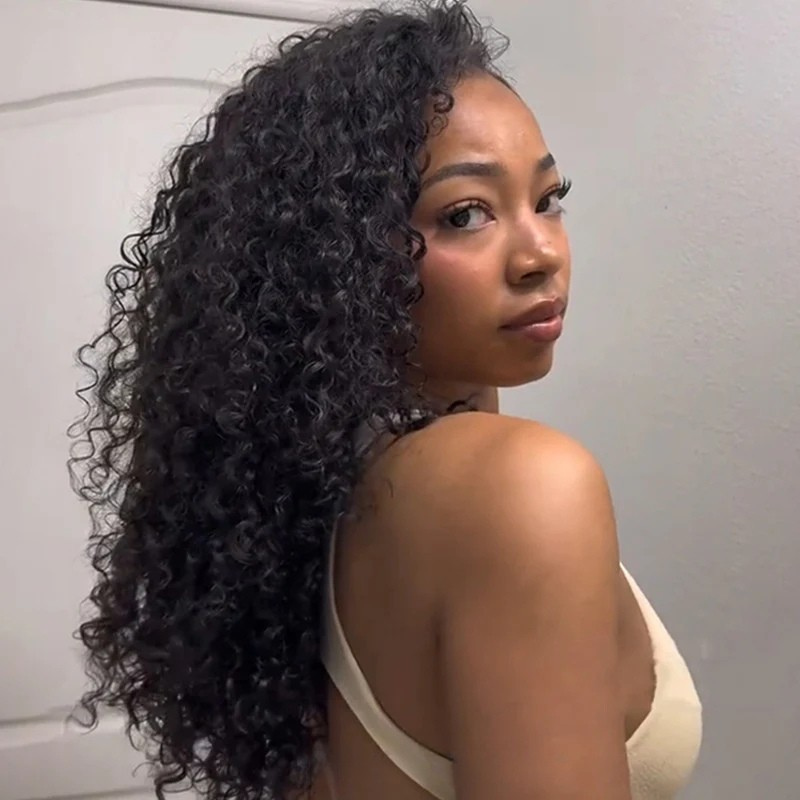 Water Wave Half Wig with Invisible Hairline – Beginner Friendly