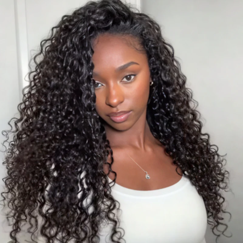 Water Wave Half Wig with Invisible Hairline – Beginner Friendly