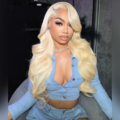 Golden Blonde 13x6 Lace Front Wig with wave volume