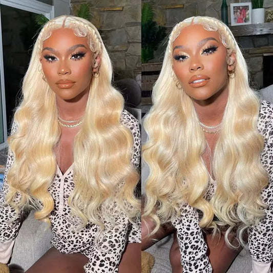 Golden Blonde 13x6 Lace Front Wig with wave volume