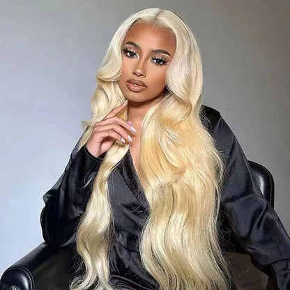 Golden Blonde 13x6 Lace Front Wig with wave volume